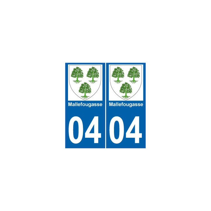 04 Mallefougasse ville sticker autocollant plaque immatriculation auto