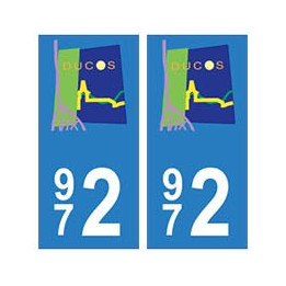 972 Ducos autocollant plaque