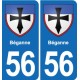 56 Ploërmel blason autocollant plaque stickers ville