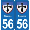 56 Ploërmel blason autocollant plaque stickers ville