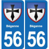 56 Ploërmel blason autocollant plaque stickers ville