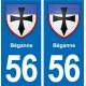 56 Ploërmel blason autocollant plaque stickers ville