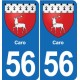 56 Ploërmel blason autocollant plaque stickers ville