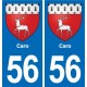 56 Ploërmel blason autocollant plaque stickers ville