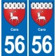 56 Ploërmel blason autocollant plaque stickers ville