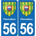 56 Ploërmel blason autocollant plaque stickers ville
