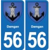 56 Ploërmel blason autocollant plaque stickers ville