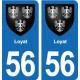 56 Ploërmel blason autocollant plaque stickers ville