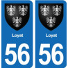 56 Ploërmel blason autocollant plaque stickers ville