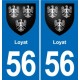 56 Ploërmel blason autocollant plaque stickers ville