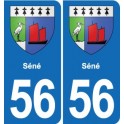 56 Senna stemma adesivo piastra adesivi città
