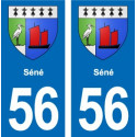 56 Ploërmel blason autocollant plaque stickers ville