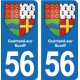 56 Ploërmel blason autocollant plaque stickers ville