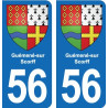 56 Ploërmel blason autocollant plaque stickers ville