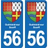 56 Ploërmel blason autocollant plaque stickers ville