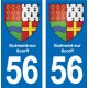 56 Ploërmel blason autocollant plaque stickers ville