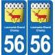 56 Ploërmel blason autocollant plaque stickers ville