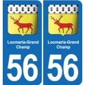 56 Ploërmel blason autocollant plaque stickers ville