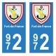 972 Fort-de-France autocollant plaque
