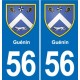 56 Ploërmel blason autocollant plaque stickers ville