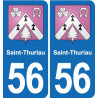 56 Ploërmel blason autocollant plaque stickers ville