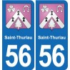 56 Ploërmel blason autocollant plaque stickers ville