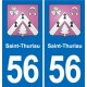 56 Ploërmel blason autocollant plaque stickers ville