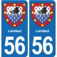 56 Ploërmel blason autocollant plaque stickers ville