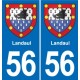 56 Ploërmel blason autocollant plaque stickers ville