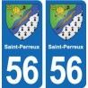 56 Ploërmel blason autocollant plaque stickers ville