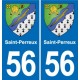 56 Ploërmel blason autocollant plaque stickers ville