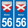 56 Ploërmel blason autocollant plaque stickers ville