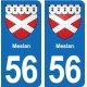 56 Ploërmel blason autocollant plaque stickers ville