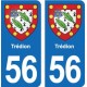 56 Ploërmel blason autocollant plaque stickers ville