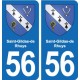 56 Ploërmel blason autocollant plaque stickers ville