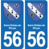 56 Ploërmel blason autocollant plaque stickers ville