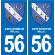 56 Ploërmel blason autocollant plaque stickers ville
