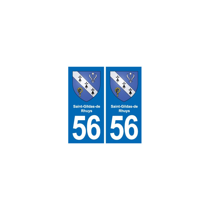 56 Ploërmel blason autocollant plaque stickers ville