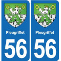 56 Ploërmel blason autocollant plaque stickers ville