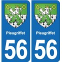 56 Ploërmel blason autocollant plaque stickers ville