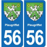 56 Ploërmel blason autocollant plaque stickers ville