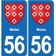 56 Ploërmel blason autocollant plaque stickers ville