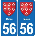 56 Ploërmel blason autocollant plaque stickers ville