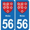 56 Ploërmel blason autocollant plaque stickers ville
