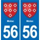 56 Ploërmel blason autocollant plaque stickers ville