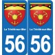 56 Ploërmel blason autocollant plaque stickers ville