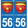 56 Ploërmel blason autocollant plaque stickers ville