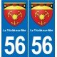 56 Ploërmel blason autocollant plaque stickers ville