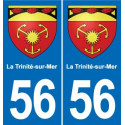 56 Ploërmel blason autocollant plaque stickers ville