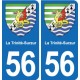 56 Ploërmel blason autocollant plaque stickers ville